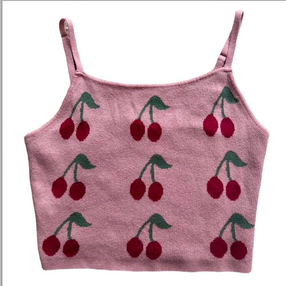 Altar’d State Cherry Pink Crop Top